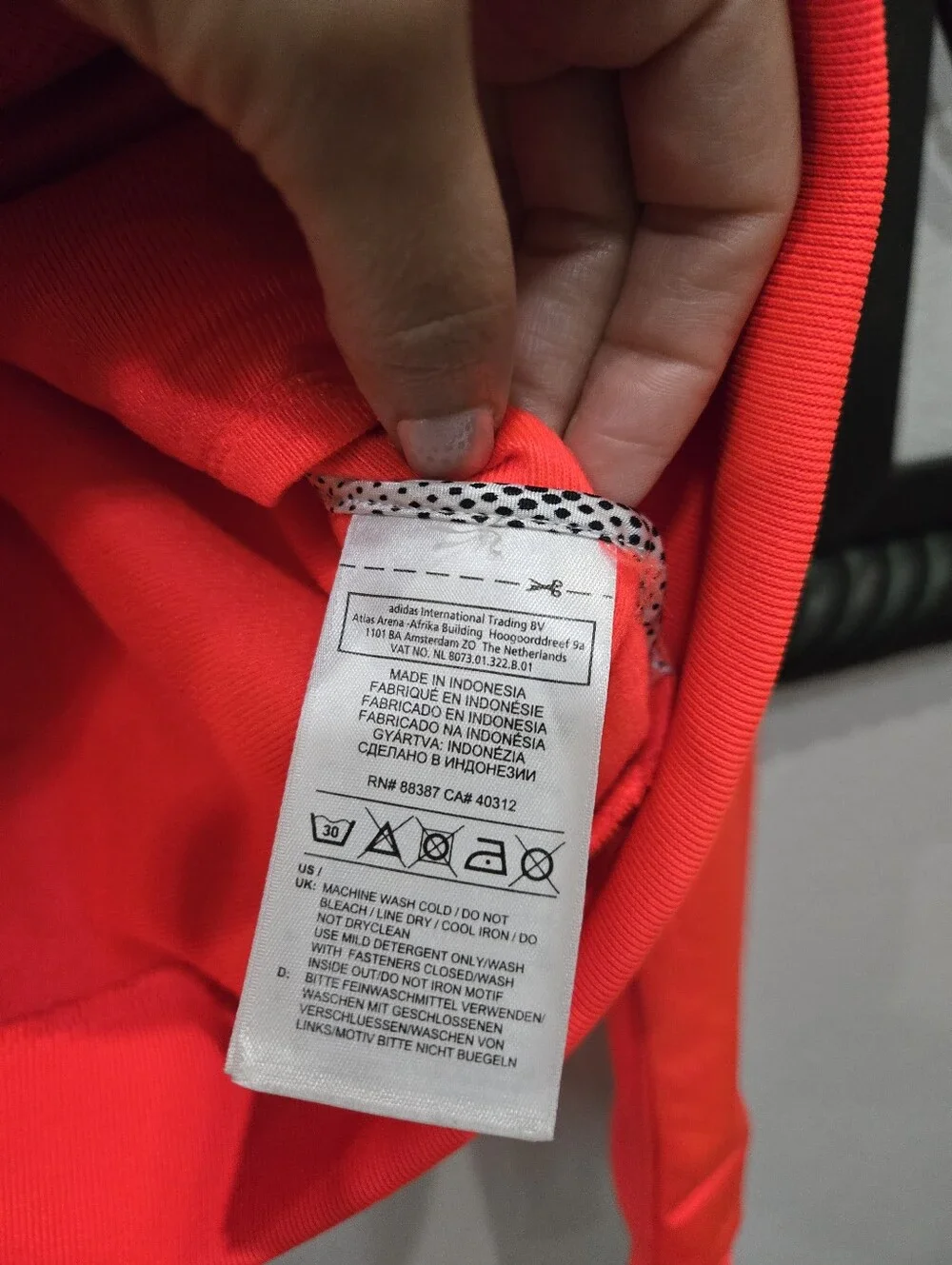 LIMITED EDITION!!! Fluorescent Orange Trefoil Adidas Jacket - Picture 9 of 11